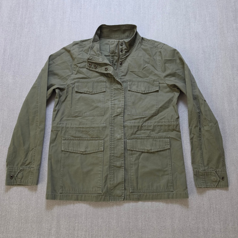Velvet Heart Utility Jacket Womens S Olive Green Cotton Military Field Coat